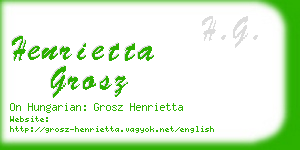 henrietta grosz business card